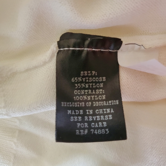 NWT Adiva White Lace Long Sleeve Blouse - Picture 6 of 6